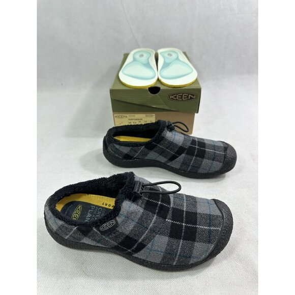 KEEN Howser III Slide Black Plaid Womens 5.5 EUC - Picture 2 of 7
